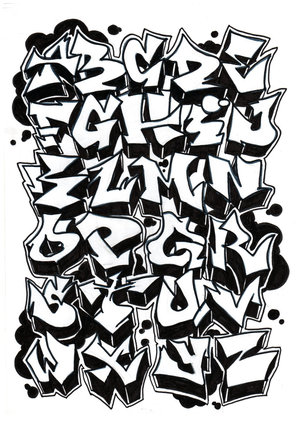 estilos de letras. letras graffiti